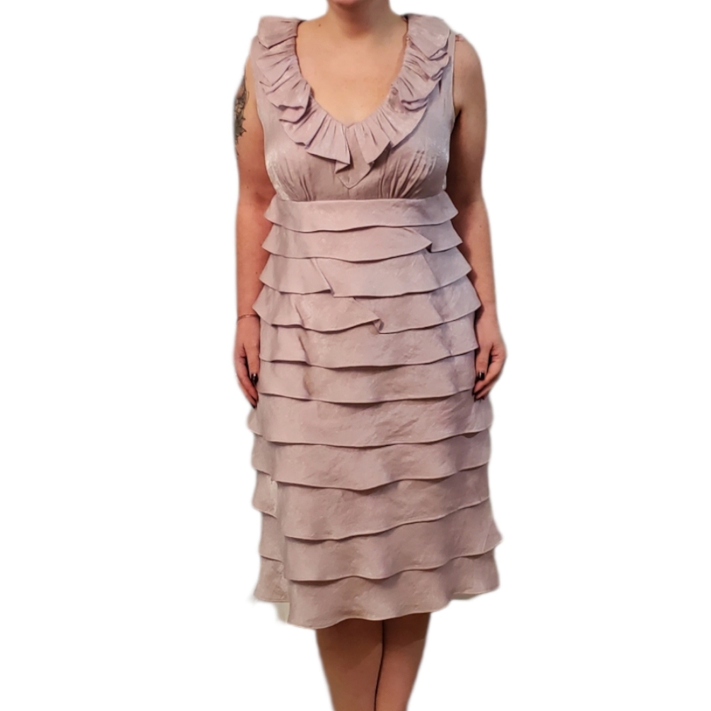 Ruffled Purple Cocktail Dress